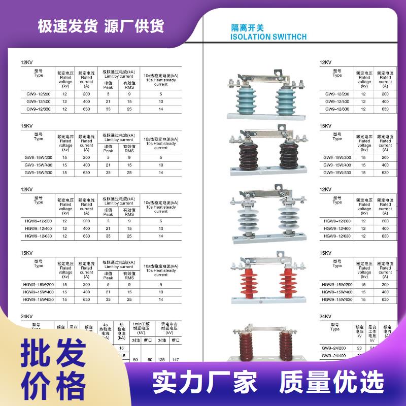 高壓隔離開關【隔離開關廠家】現貨充足發貨迅速